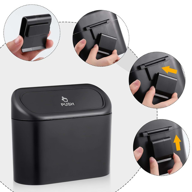 Organizér na odpadkový koš do auta mini malý odpadkový koš do auta Alogy černé pytle na odpadky 90 ks. mix 6 rohlíků