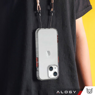 Alogy Protective Case Protective Cover for Apple iPhone 14 Plus Black and Clear Glass