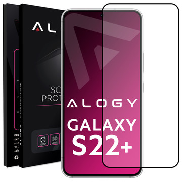Tvrzené sklo 9H Alogy Full Glue pro pouzdro Samsung Galaxy S22 Plus Black