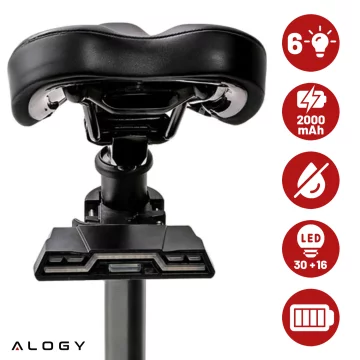 Bicycle rear light for the rear of the bike LED lighting rear light red aluminum waterproof IPX4 50lm Alogy