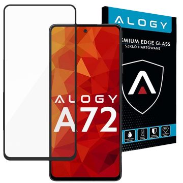 Szkło Alogy Full Glue case friendly do Samsung Galaxy A72 Czarne