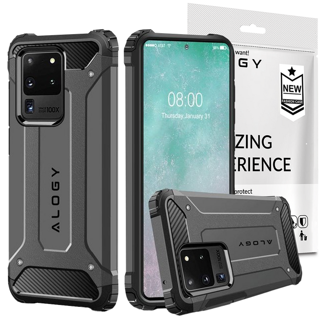 Alogy Hard Armor Hülle für Samsung Galaxy S20 Ultra grau