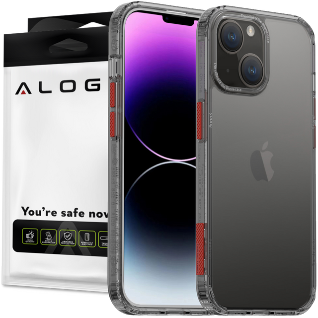 Etui na telefon Alogy Protective Case obudowa ochronna do Apple iPhone 14 Czarno-przezroczyste