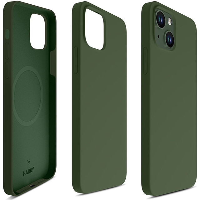 Sada na telefon 3mk do Apple iPhone 13 Hardy silikonové pouzdro MagCase Alphine Green