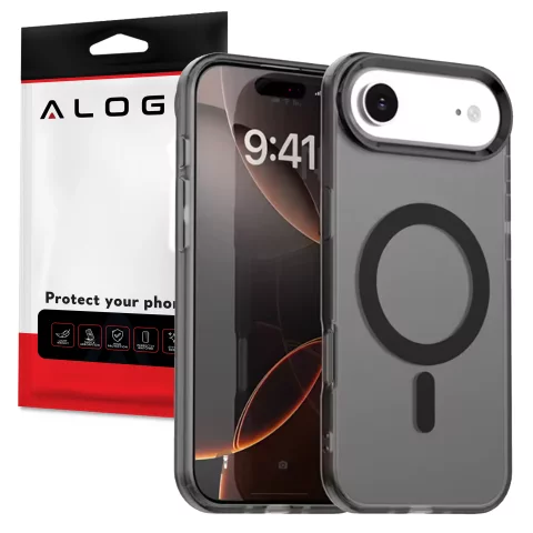 Case for Apple iPhone 16 Pro Max Alogy MagSafe Hybrid Matte Case with Lens Protection Black