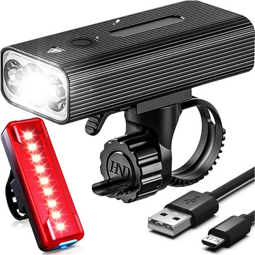 Světlo na kolo Přední Zadní LED Přední Zadní Světlo na kolo Vodotěsné IPX5 USB Bike Light Alogy
