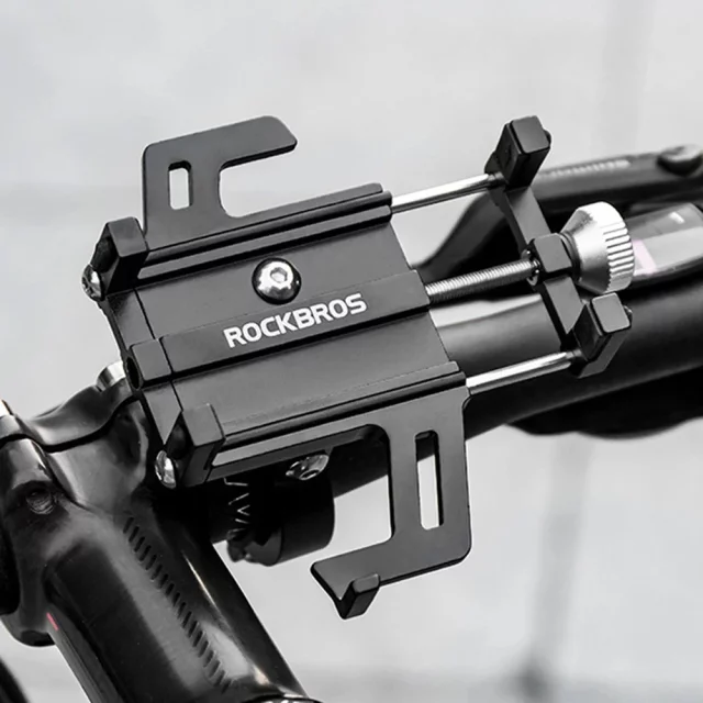 Uchwyt rowerowy Rockbros 699-BK aluminiowy na kierownicę 55–100 mm – czarny