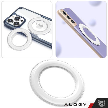 Univerzální magnetická deska Ring Holder pro MagSafe Magnetic Ring White