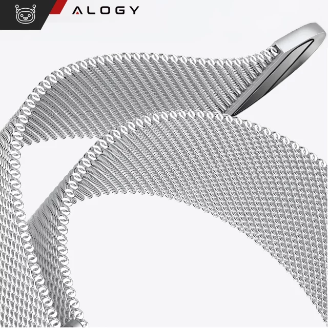 Alogy Stahlarmband für Apple Watch 42/44/45/49 mm Edelstahl Silber