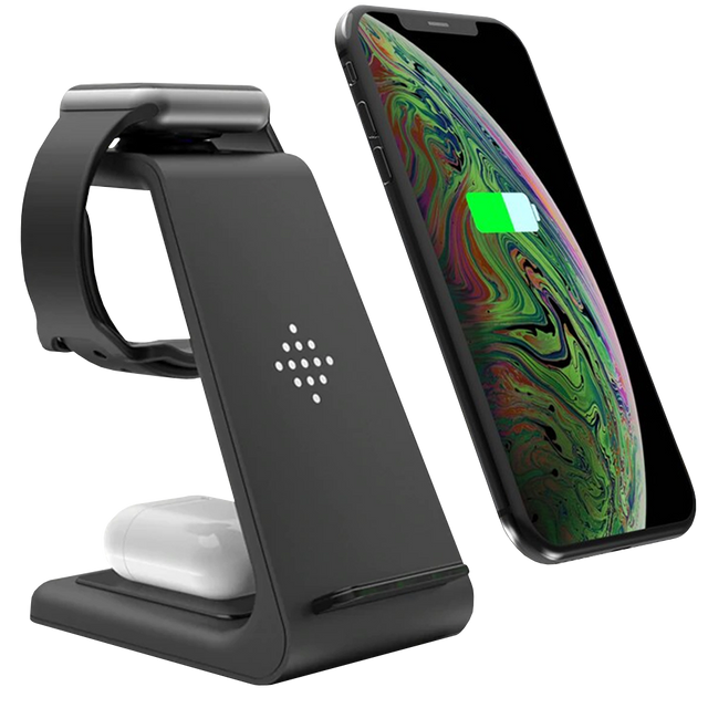 Qi Alogy 3in1 Induktionsladegerät für Apple iPhone Watch AirPods