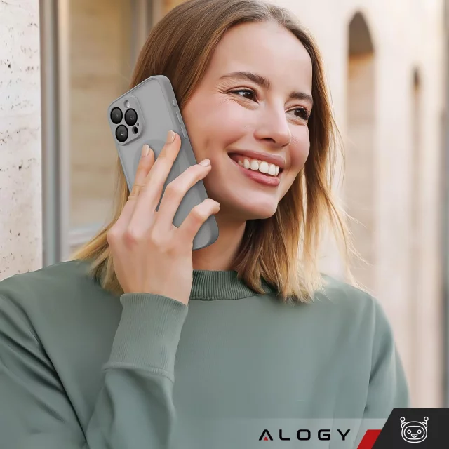 3w1 Zestaw Etui Hybrydowe + Szkło do Apple iPhone 16 Pro obudowa ochronna Hybrydowe MagSafe z ochroną obiektywu case + 2x Szkło hartowane ochronne na telefon Alogy 3in1 Case Pack Titanium Szare