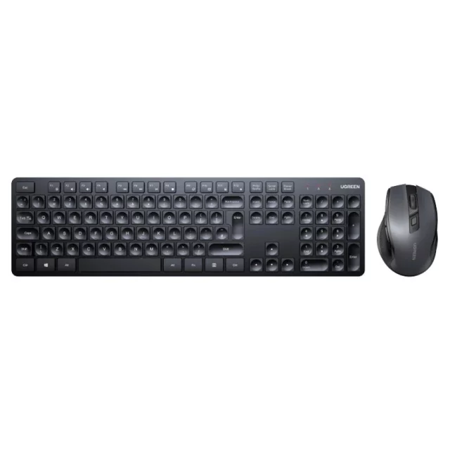 Zestaw Ugreen MK006 bezprzewodowa klawiatura + mysz 2,4 GHz czarny