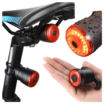 Bicycle rear light for the rear of the bike LED lighting rear light red aluminum waterproof IPX4 50lm Alogy