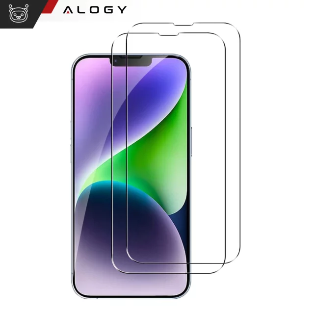 2x Alogy gehärtetes Glas für den Bildschirm für Apple iPhone 13/13 Pro / 14