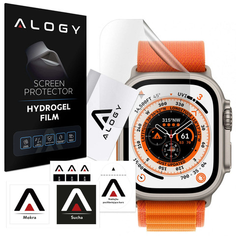 2x Alogy Hydrogel Smartwatch Protective Film for Apple Watch Ultra 49mm
