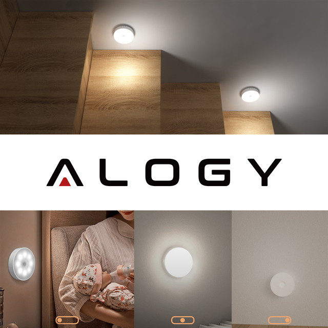 2x Lamp LED motion sensor dusk night lamp Alogy Sensor Light Wireless furniture lighting White light 6000k
