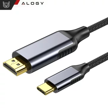 USB-C-zu-HDMI-Kabel Alogy HUB-Adapter 4K 60 Hz 200 cm 2 m Schwarz
