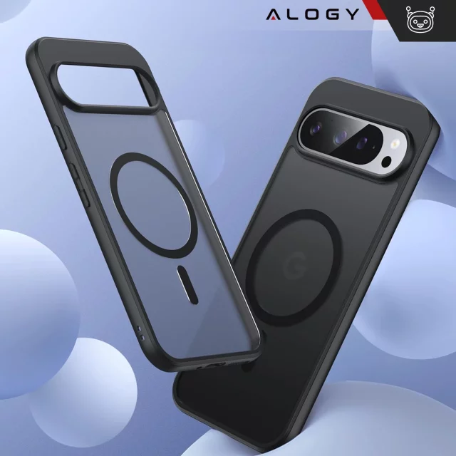 Hülle für Google Pixel 9/ 9 Pro Alogy MagSafe Hybrid Matte Case Rückseite für MagMat Phone Mattschwarz