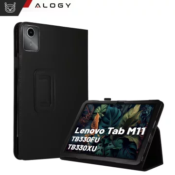 Etui do Lenovo Tab K11 K11E 11” M11 10.95" TB330FU/TB330XU/TB331FC stojak pokrowiec obudowa z klapką na tablet Case Alogy Czarne