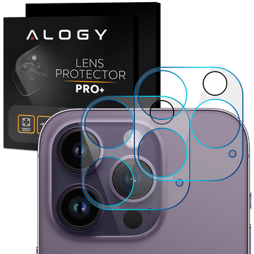 2x sklo objektivu fotoaparátu pro iPhone 15 Pro / 15 Pro Max Alogy čočka čirá průhledná