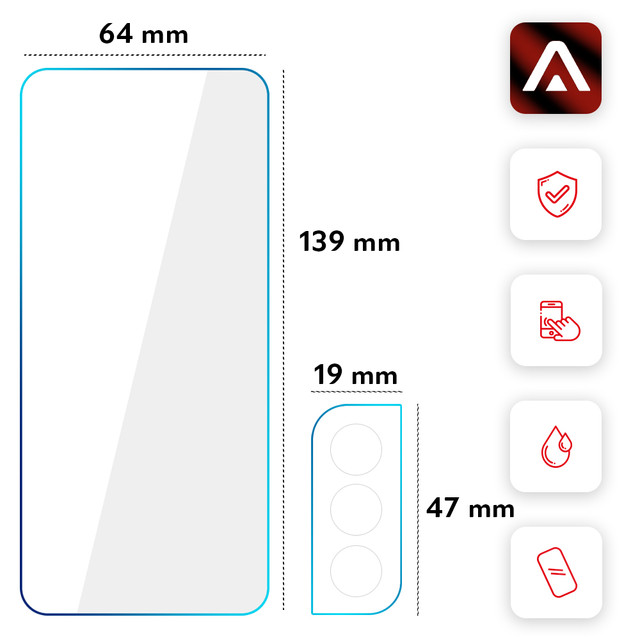 Tempered Glass 9H 3x Screen 2x Camera Lens Alogy Glass Pack for Galaxy S22