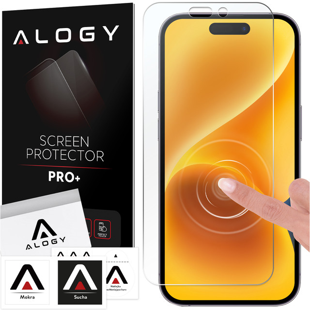 Hybrid Glass for Apple iPhone 14 Pro for Alogy Flexi Glass 9H Case Friendly Flat Screen Protector