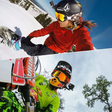 Set of flat and rounded mounting bases for GoPro, DJI Osmo Action, EKEN, SJCam, Insta360 sports cameras with 3M VHB Alogy tapes - 16 pieces