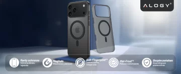 Apple iPhone 17 Pro Max Hülle – Matte MagSafe-Abdeckung mit Linsenschutz, schlank und kratzfest, perfekte Passform – Alogy Skinny MatteCase™ Schwarz