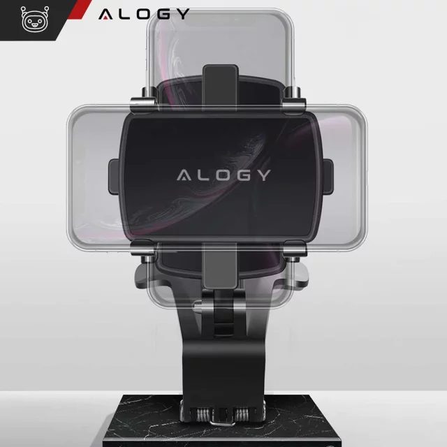 Alogy Autohalterung für das Telefon max 7,2 Zoll für den schwarzen Cockpitspiegel