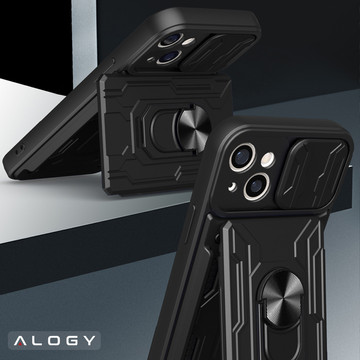 Alogy Camshield Stand Ring Case with Camera Cover for Apple iPhone 14 Pro Max