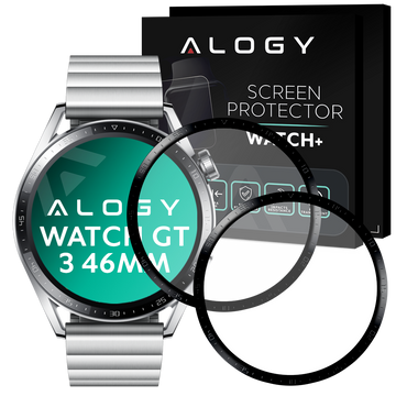 2x Alogy 3D flexibilní sklo pro Huawei Watch GT 3 46mm Black
