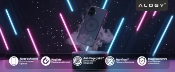 Case for Apple iPhone 16 Pro Max Alogy MagSafe Hybrid Matte Case with Lens Protection Black