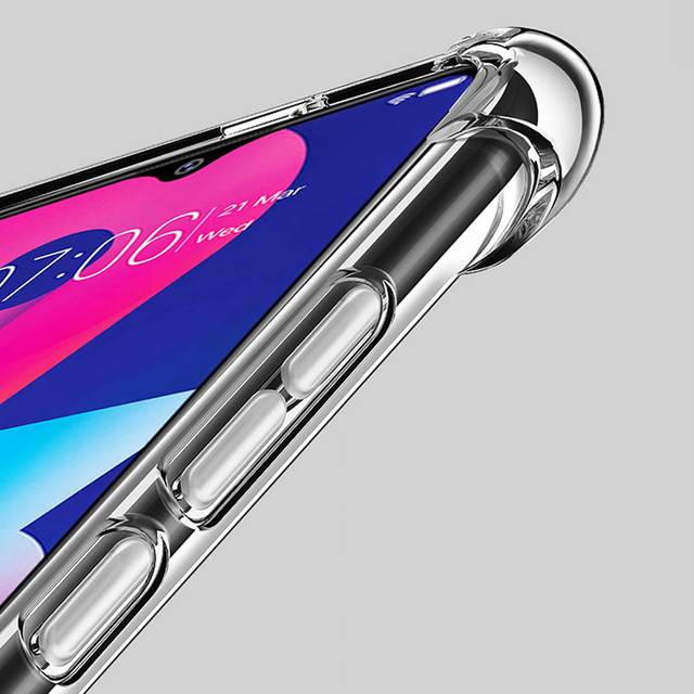ShockProof Alogy Silicone Armor Case for Vivo Y93 Transparent