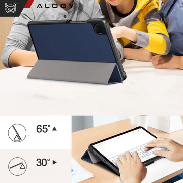 Case for Samsung Galaxy Tab A9 2023 8.7" X110 / X115 Tablet Cover Case Alogy Book Cover Navy Blue Glass