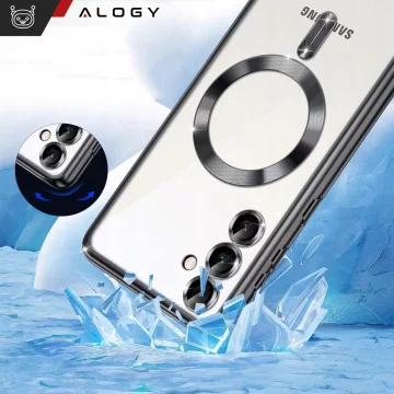 MagSafe Case for Apple iPhone 16 Pro Max Alogy Glamour Luxury Ring Case Gold-Transparent