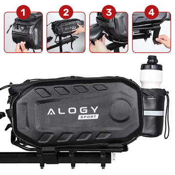 Brašna na tašku na kolo 2,5 l rám na řídítka rám na tašku obal na tašku 23,6 x 10,5 x 10 cm (S) Alogy Sport černá