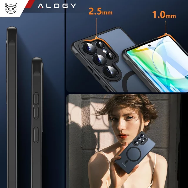 Pouzdro pro Apple iPhone 16 Pro Max Alogy Anti-Shock Hybrid Case pro MagSafe Transparent