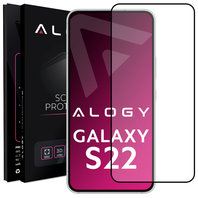 Tempered glass for the Alogy Full Glue case friendly case for Samsung Galaxy S24 Ultra Black