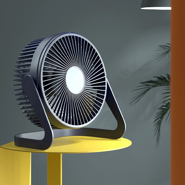 Quiet Alogy Desk Fan Portable USB Wired Desktop Fan Navy blue