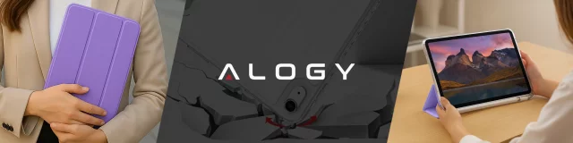 Etui do Apple iPad 11gen. 11" 2025 / 10gen. 10.9" 2022 Ochronne Hybrydowe z Miejscem na Rysik, Składana Okładka, Funkcja Podstawki, Alogy HybridBook™ Case – Fioletowe