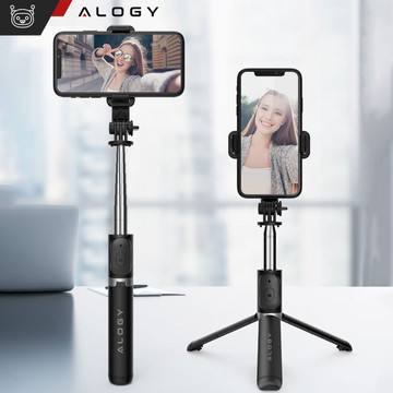 Alogy Selfie Stick Držák na telefon Foto stativ Stativ 103 cm Bluetooth dálkové ovládání černý