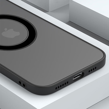Case for Apple iPhone 13 Mini Alogy Hybrid Mag Case for MagSafe with camera protection matte black