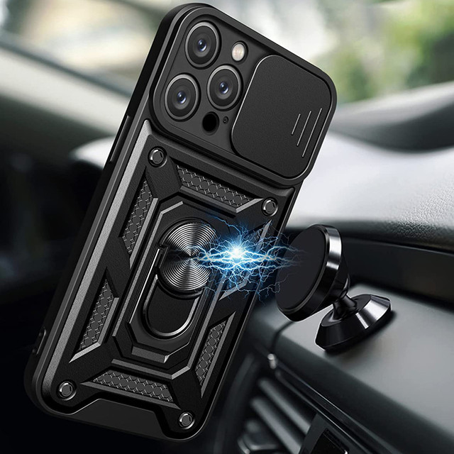 Alogy Camshield Stand Ring Case with Camera Cover for Apple iPhone 14 Pro Max