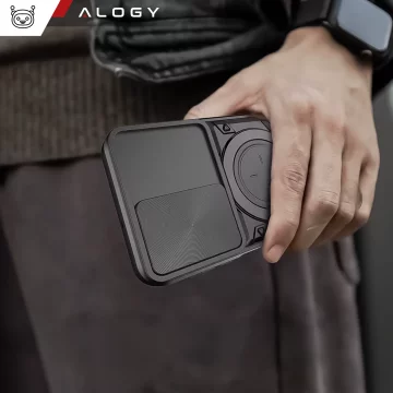 Pouzdro pro Samsung Galaxy S25 Plus, obrněné, slide case, ochranný kroužek pro kameru, Alogy CamGuard Pro, černé