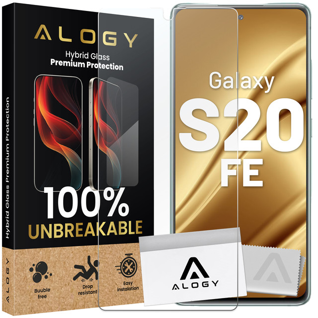 Hybridglas für Samsung Galaxy S20 FE Displayschutz Alogy Flexi Glass 9H Case Friendly Flachbildschirmschutz