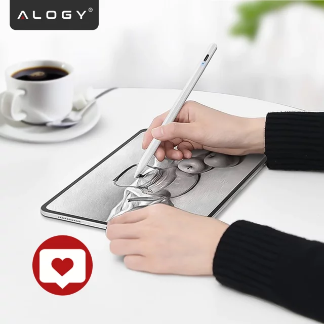 Alogy Magnetic Stylus Pen Note & Sketch Pen for Apple iPad Pro/ Air/ Mini White