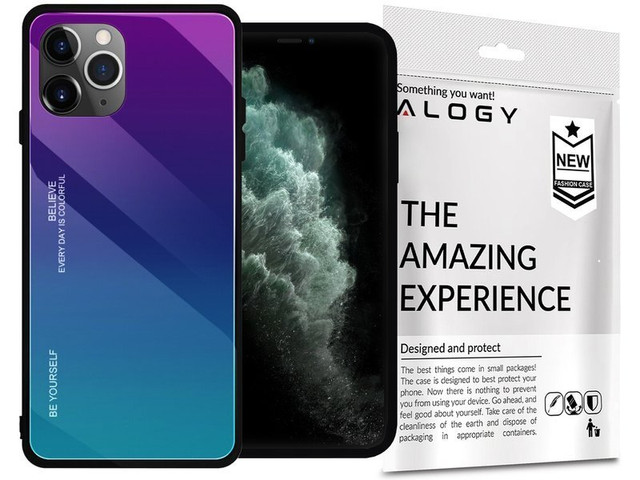 Etui Alogy Aurora Armor do Apple iPhone 11 Pro Max fioletowo-niebieskie 03