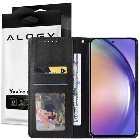 Protective Flip Leather Wallet Alogy Wallet Case Phone Shell for Samsung Galaxy A34 5G Black