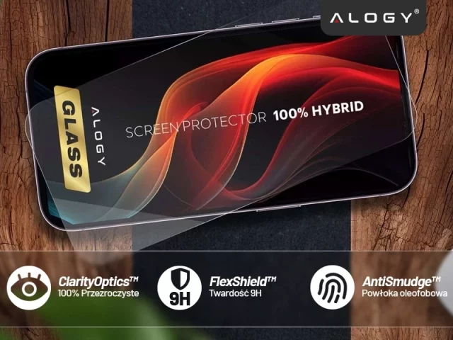 Hybrid Glass for Realme 11 Pro 5G / Pro Plus for Alogy Flexi Glass 9H Case Friendly Flat Screen Protector