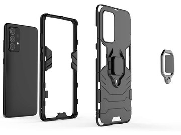 Etui Alogy Stand Ring Armor für Samsung Galaxy A72/ A72 5G schwarz